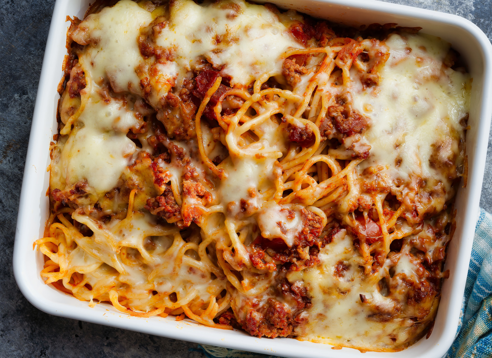 Cheesy Baked Spaghetti