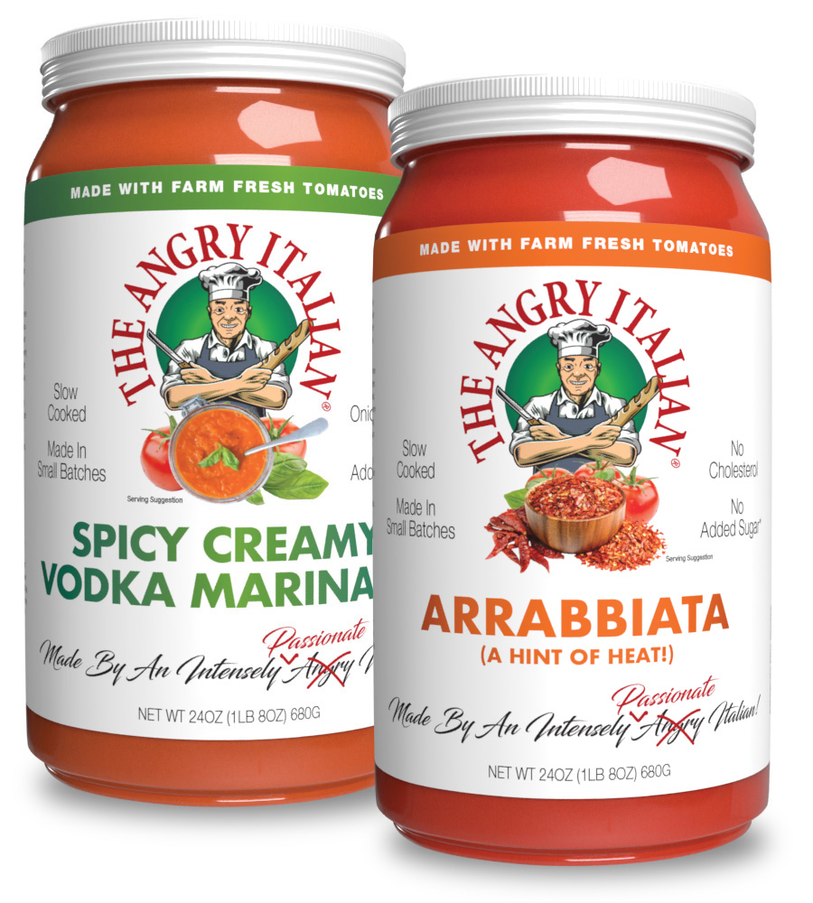 The Angry Italian® Spicy Creamy Vodka Marinara & Arrabbiata Sauces